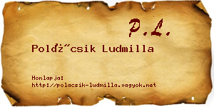 Polácsik Ludmilla névjegykártya